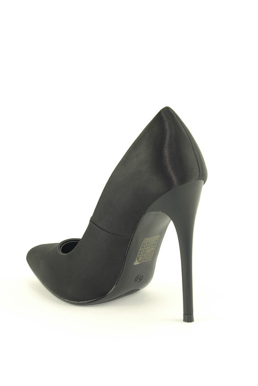 Satenasti salonarji z visoko, stiletto peto